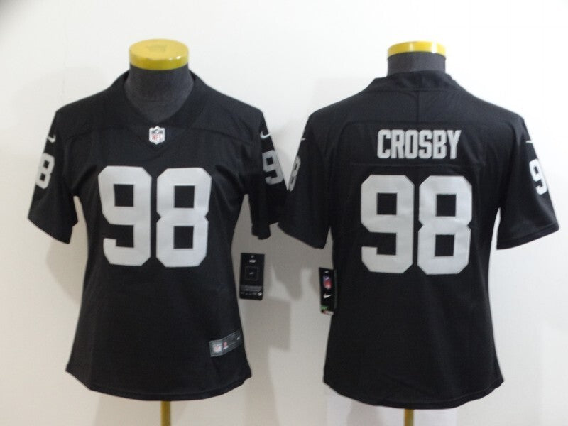 Raiders 2021/22 Crosby #98 Black/White Women NFL Jersey