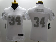 Raiders 2021/22 Jackson #34 White/Gray Women NFL Jersey