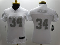 Raiders 2021/22 Jackson #34 White/Gray Women NFL Jersey