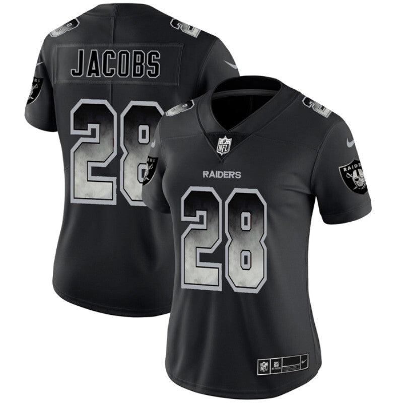 Raiders 2021/22 Jacobs #28 Black/Gray Women NFL Jersey
