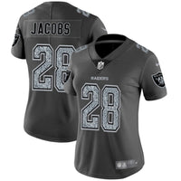Raiders 2021/22 Jacobs #28 Dusty Gray/Black Women NFL Jersey