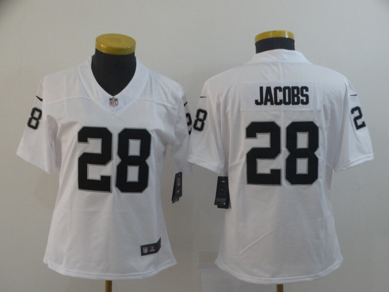 Raiders 2021/22 Jacobs #28 White/Black Women NFL Jersey