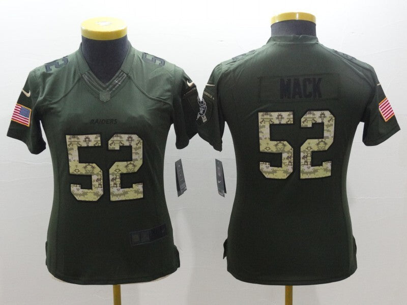 Raiders 2021/22 Mack #52 Green/Camo Print Women NFL Jersey