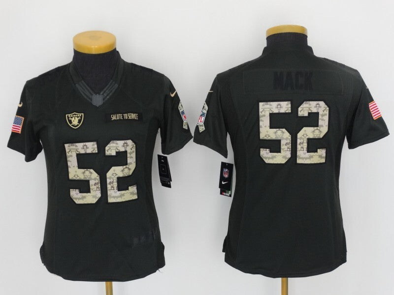 Raiders 2021/22 Mack #52 Khaki/Camo Print Women NFL Jersey