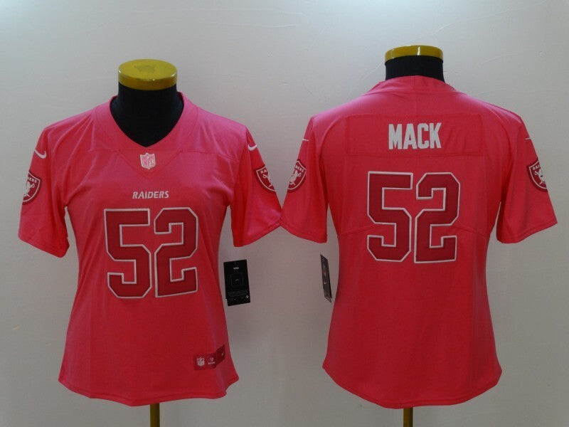Raiders 2021/22 Mack #52 Pink/White Women NFL Jersey