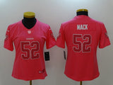 Raiders 2021/22 Mack #52 Pink/White Women NFL Jersey