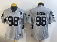 Raiders 2023/24 Crosby #98 Gray/Black Women NFL Jersey