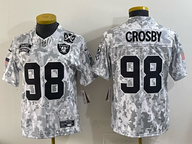 Raiders 25/26 Crosby #98 Arctic Camo Women NFL Jersey