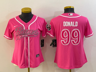 Rams 2021/22 Donald #99 Pink Women NFL Jersey