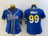 Rams 2021/22 Donald #99 Royal Blue Women NFL Jersey