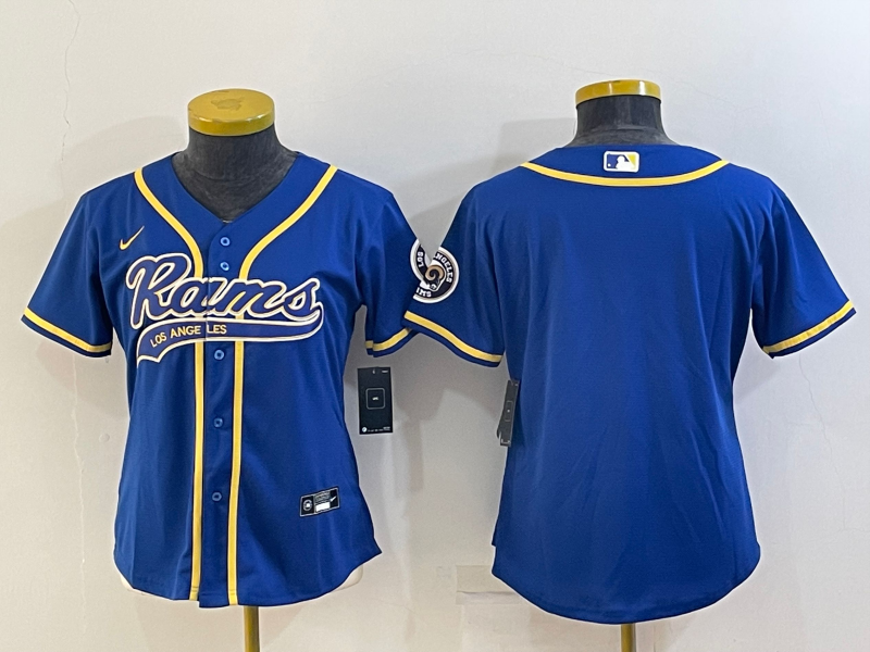 Rams 2021/22 Royal Blue Women Baseball Style Jersey
