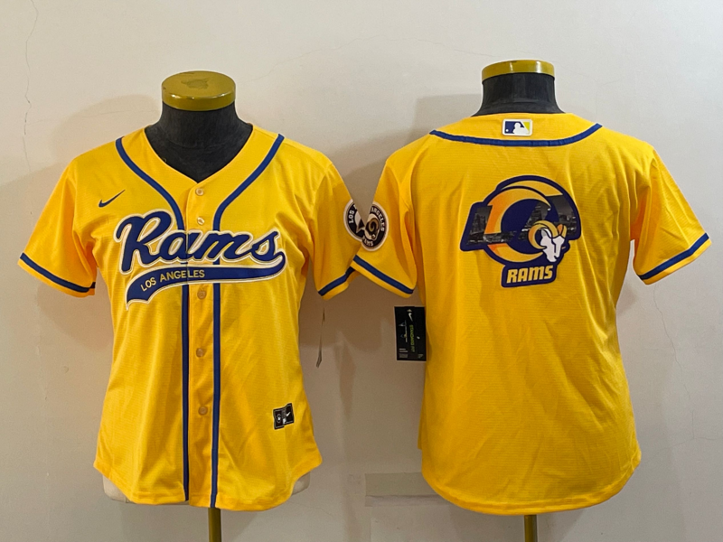 Rams 2021/22 Yellow Women Baseball Style Jersey