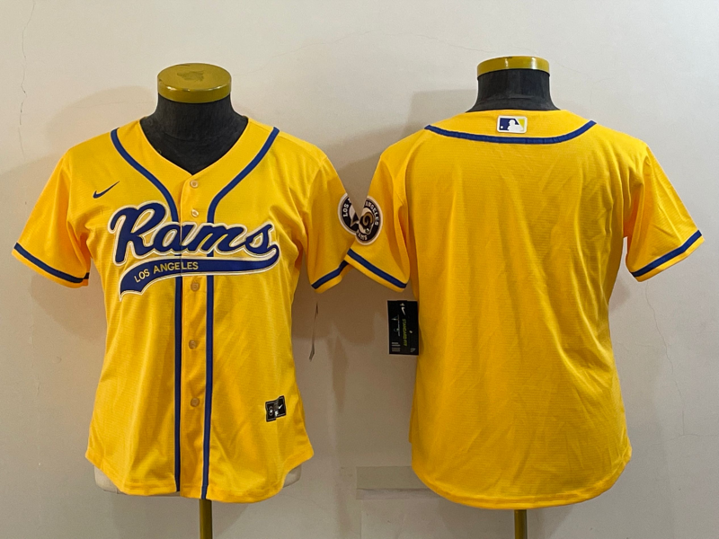 Rams 2021/22 Yellow Women Baseball Style Jersey
