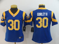 Rams 2022/23 Gurley II #30 Royal Blue/Yellow Women NFL Jersey