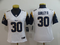 Rams 2022/23 Gurley II #30 White/Navy Women NFL Jersey
