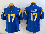 Rams 25/26 Nacua #17 Royal Blue Women NFL Jersey