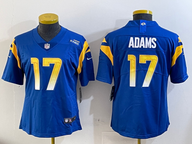 Rams 25/26 Adams #17 Royal Blue Women NFL Jersey