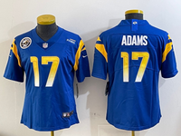 Rams 25/26 Adams #17 Royal Blue Women NFL Jersey