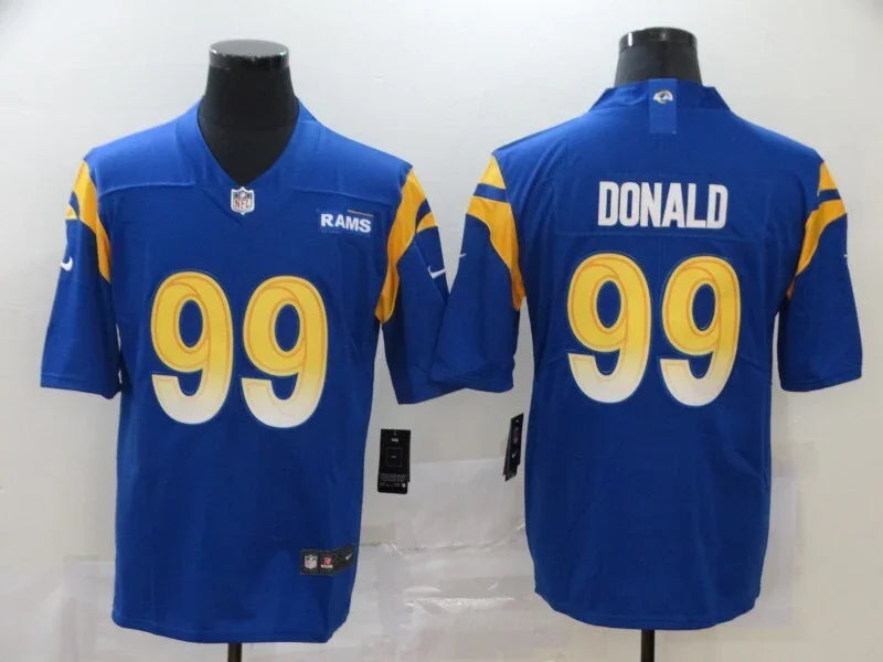 Rams 25/26 Donald #99 Royal Blue NFL Jersey