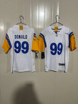 Rams 25/26 Donald #99 White Kids Jersey