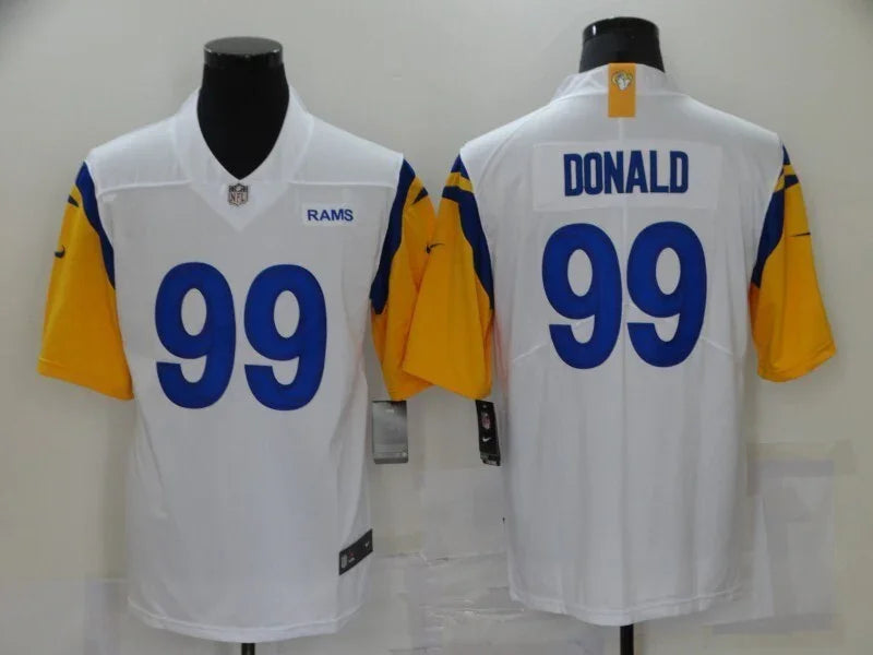Rams 25/26 Donald #99 White NFL Jersey