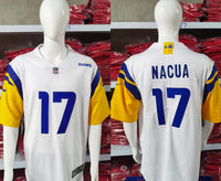 Rams 25/26 Nacua #17 White NFL Jersey