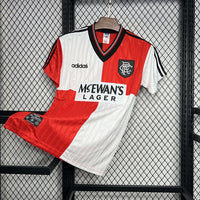 Rangers 1995/96 Retro Red/White Away Jersey