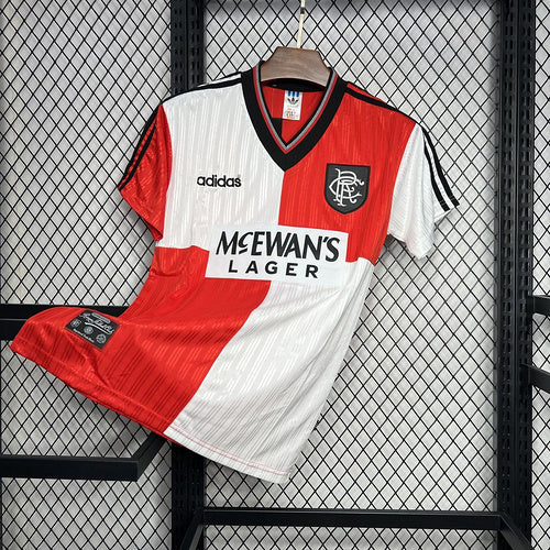 Rangers 1995/96 Retro Red/White Away Jersey