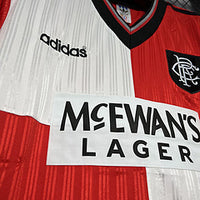 Rangers 1995/96 Retro Red/White Away Jersey