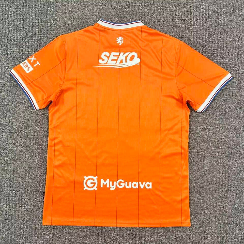 Rangers 25/26 Orange Third Away Jersey