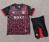 Rangers 26/27 Black/Red Third Kids Jersey Set