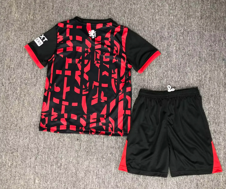 Rangers 26/27 Black/Red Third Kids Jersey Set