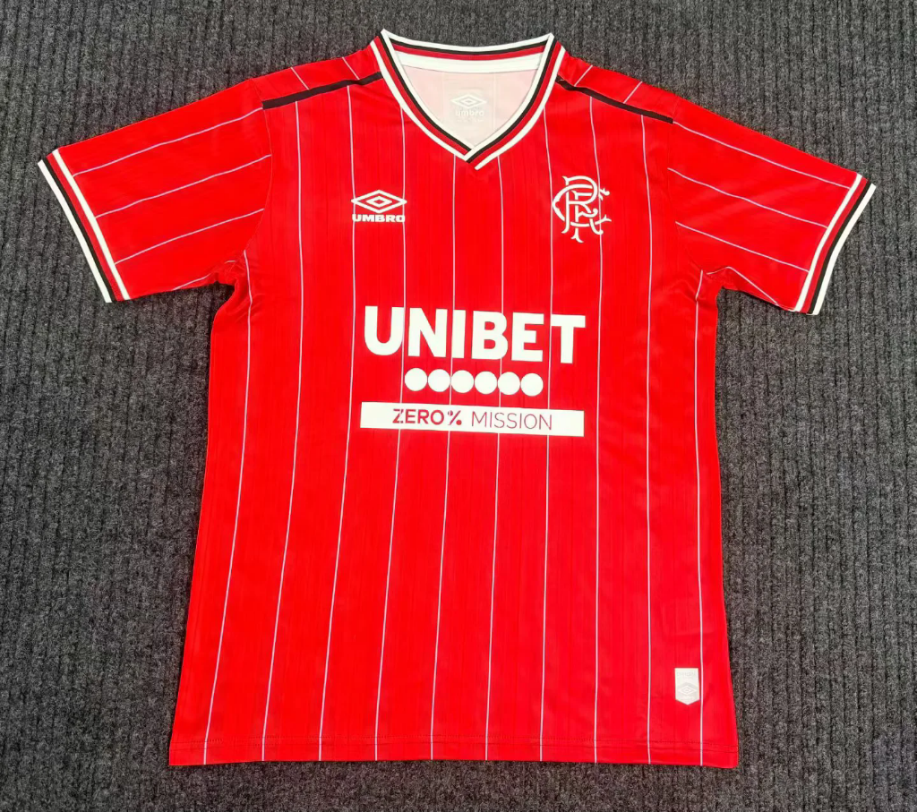 Rangers 26/27 Red/White Pinstripes Away Jersey