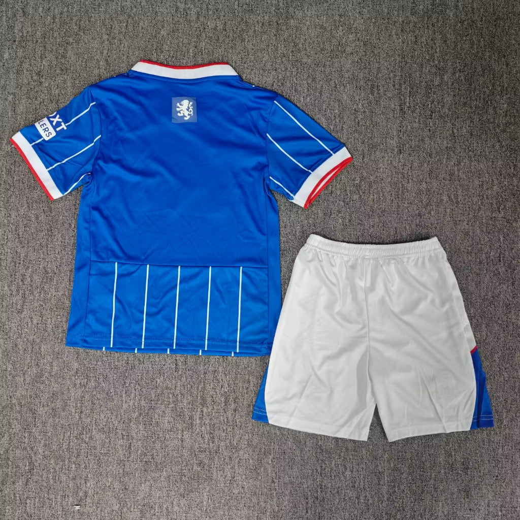 Rangers 26/27 Royal Blue/White Pinstripes Home Kids Jersey Set