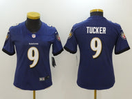 Ravens 2021/22 Tucker #9 Purple/Black Women NFL Jersey