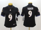 Ravens 2023/24 Tucker #9 Black/Purple Women NFL Jersey