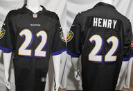 Ravens 25/26 Henry #22 Black NFL Game Jersey
