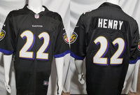 Ravens 25/26 Henry #22 Black NFL Game Jersey