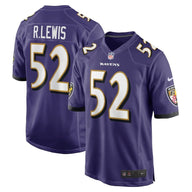 Ravens 25/26 R.Lewis #52 Purple NFL Game Jersey