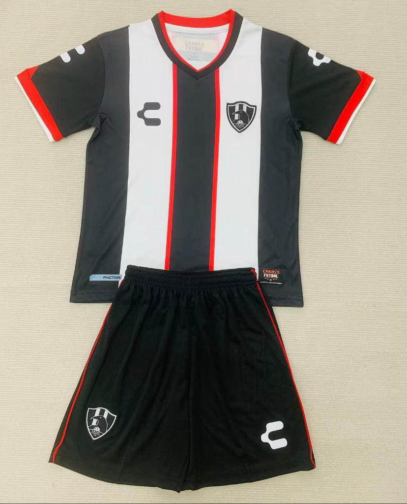 Ravens 26/27 Black/Red Stripes/White Home Kids Jersey Set