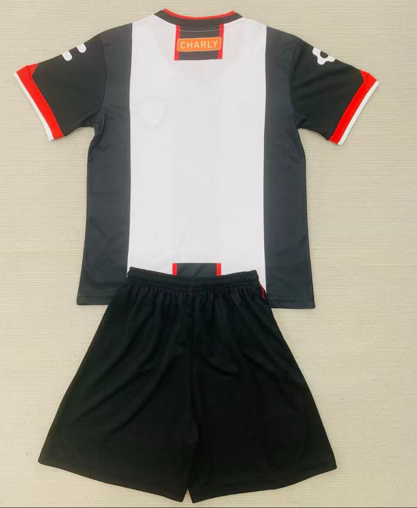 Ravens 26/27 Black/Red Stripes/White Home Kids Jersey Set