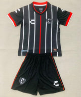 Ravens 26/27 Black/White Stripes/Red Away Kids Jersey Set