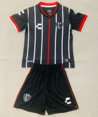 Ravens 26/27 Black/White Stripes/Red Away Kids Jersey Set