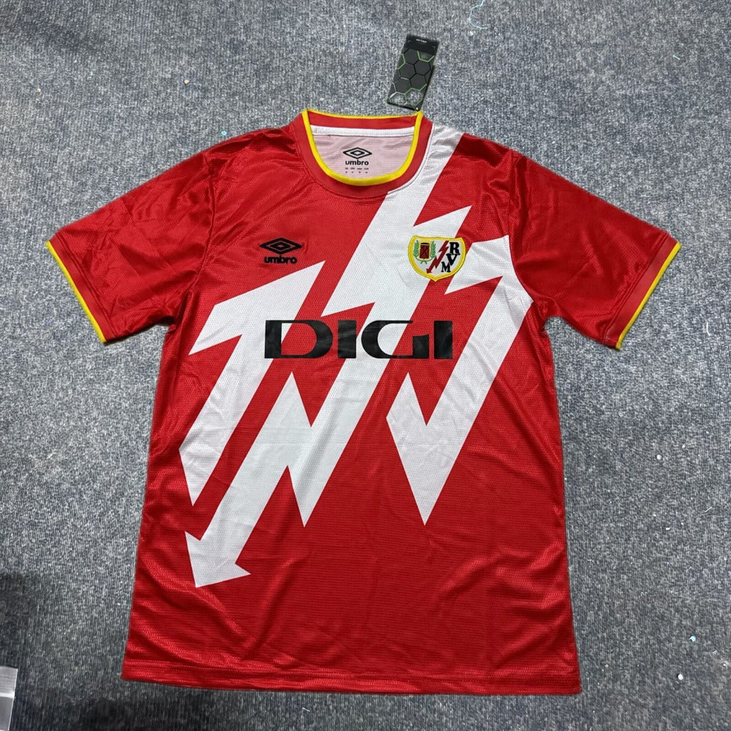 Rayo Vallecano 25/26 Red/White Away Jersey