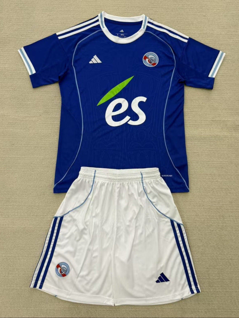 RC Strasbourg 25/26 Royal Blue Home Kids Jersey Set