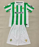 Real Betis 2026 Classic Green/White Stripes Goalkeeper Kids Jersey Set