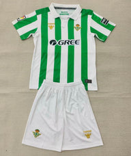 Real Betis 2026 Classic Green/White Stripes Goalkeeper Kids Jersey Set