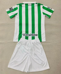 Real Betis 2026 Classic Green/White Stripes Goalkeeper Kids Jersey Set