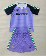 Real Betis 2026 Purple/Black Striped Goalkeeper Kids Jersey Set