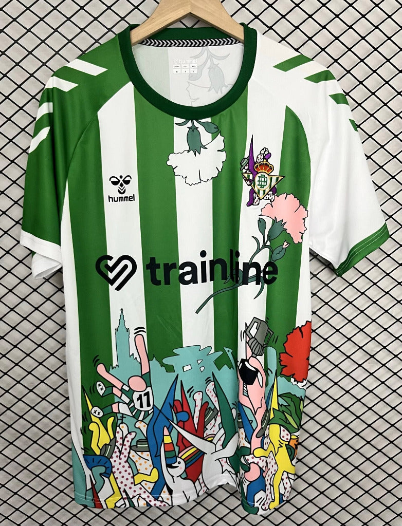 Real Betis 2026 White/Green/Black Pre-match Soccer Jersey